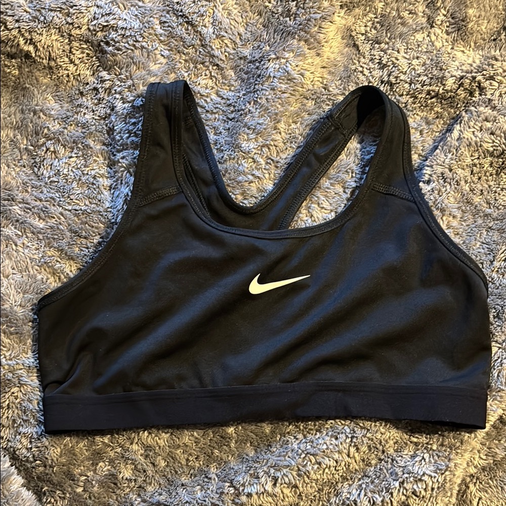 Nike Black Sports Bra Moisture-Wicking Racerback